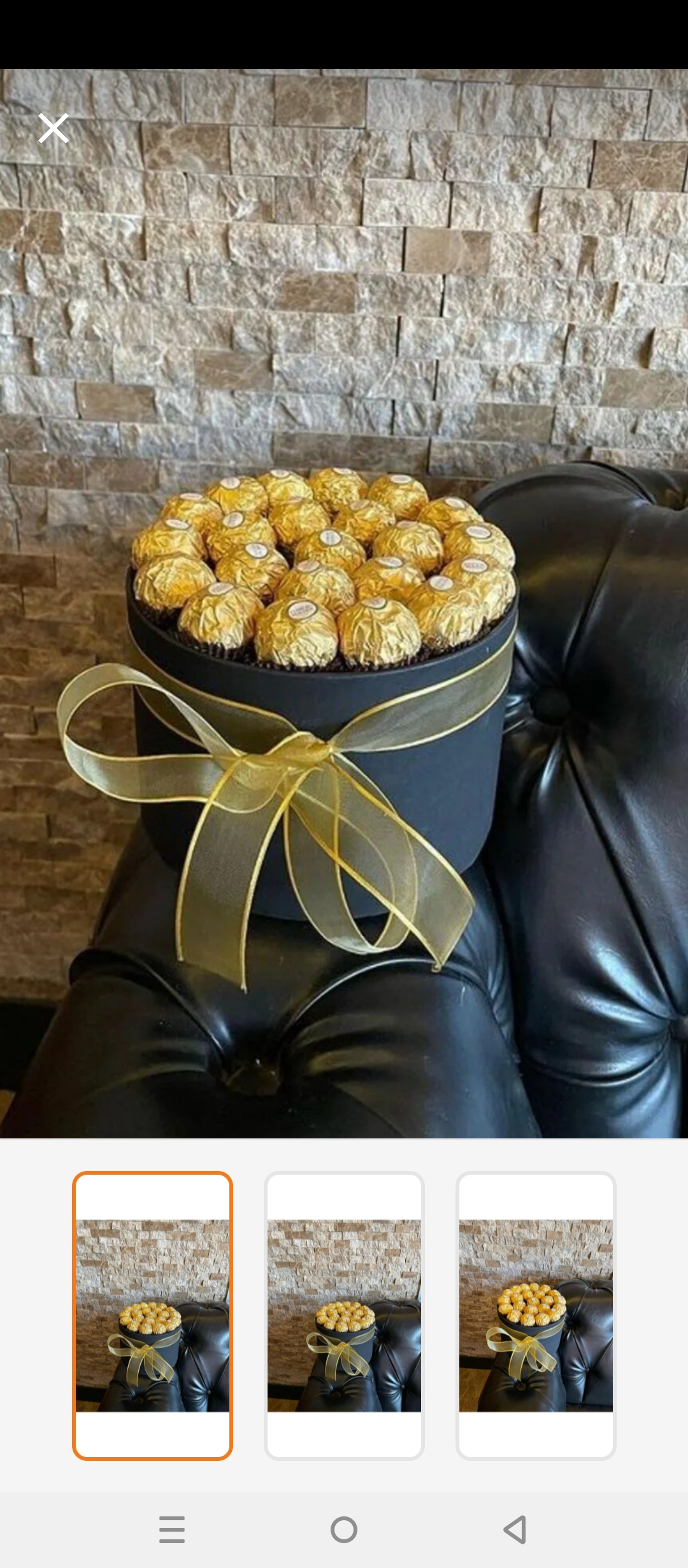 Kutu içinde Ferrero rocher çikolata arajmanı